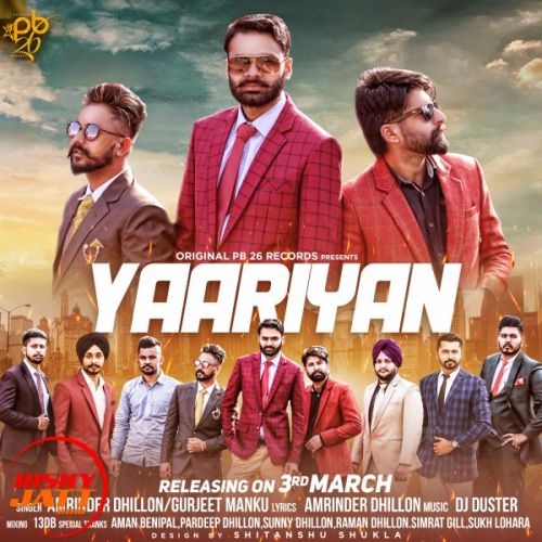 Yaariyan Amrinder Dhillon, Gurjeet Manku Mp3 Song Free Download